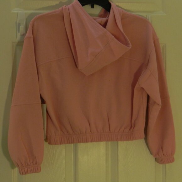 NEW Pink Hoodie Sweater 90 Degree by Reflex Full Zip Pockets NWT Girls Medium 10 - Picture 2 of 3